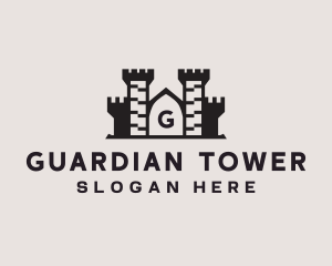 Medieval Fortress Turret logo design