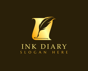 Quill Ink Writing Document logo design