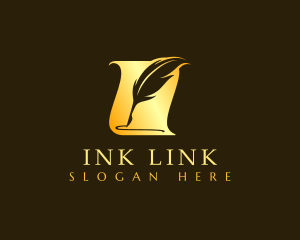 Quill Ink Writing Document logo design