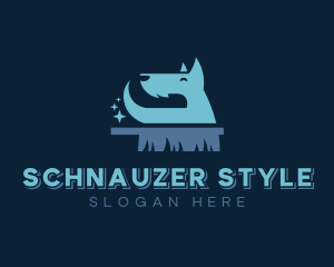 Schnauzer - Schnauzer Dog Grooming logo design