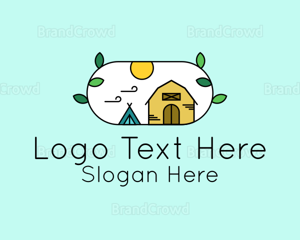 Barn Tent Camping Logo