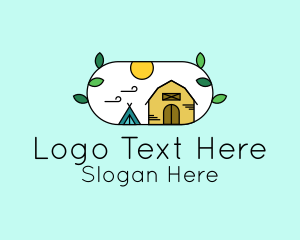 Camp - Barn Tent Camping logo design