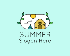 Barn Tent Camping logo design