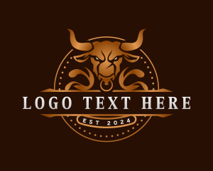 Vintage - Animal Bull Ranch logo design