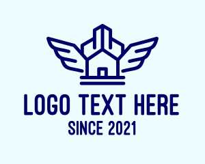 Flying - Blue Wing House logo design