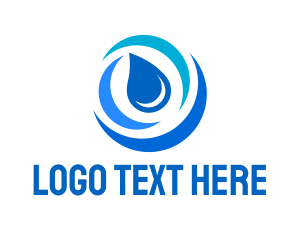 Water Supplier - Blue Hydro Waterdrop logo design