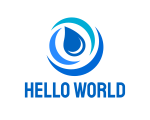 Blue Hydro Waterdrop  logo design