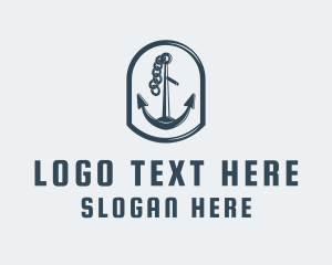 Naval - Nautical Marine Anchor logo design