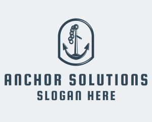 Nautical Marine Anchor logo design