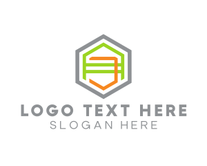 Geometric Hexagon House Logo