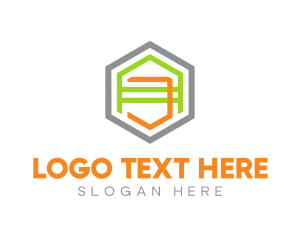 Geometric Hexagon House Logo