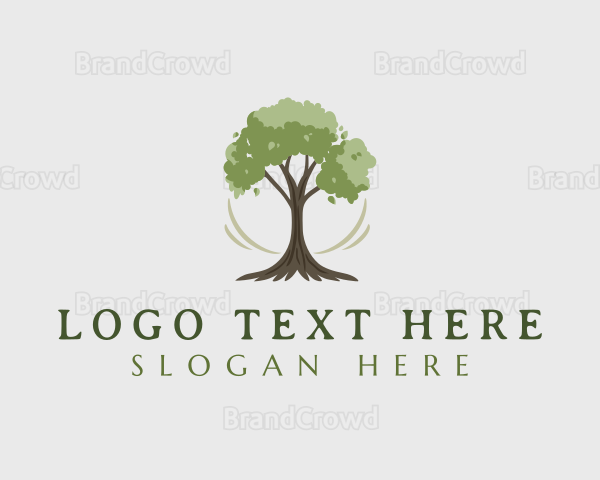Natural Organic Tree Logo
