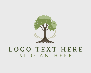 Natural Organic Tree logo design