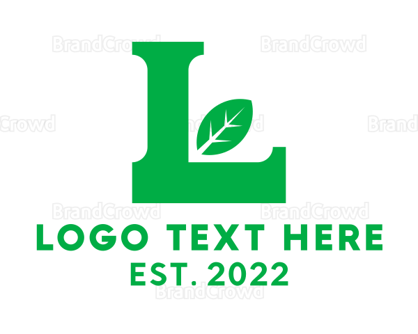 Gardening Leaf Letter L Logo