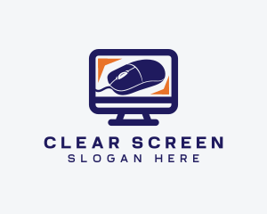 Screen - Mouse Monitor Tech logo design