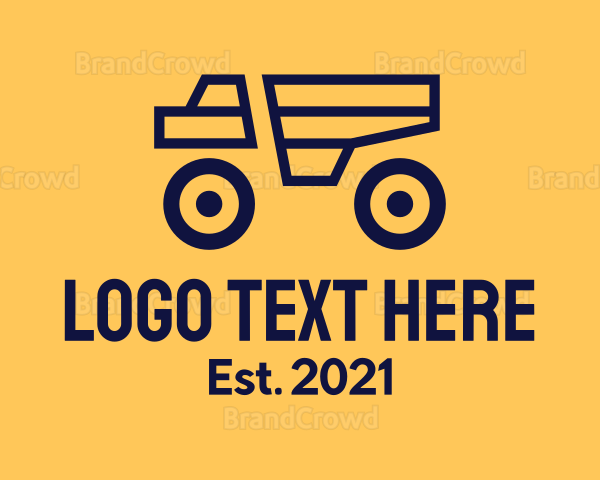 Minimalist Construction Truck Logo