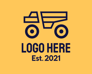 Delivery Truck - Minimalist Construction Truck logo design