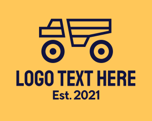 Delivery Truck - Minimalist Construction Truck logo design