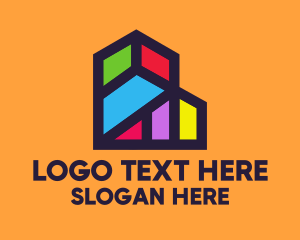 Colorful Geometric Building Logo