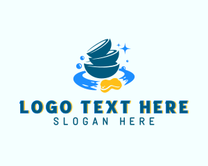 Water - Cleaning Bowl Dishwashing logo design