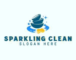 Dishwasher - Cleaning Bowl Dishwashing logo design