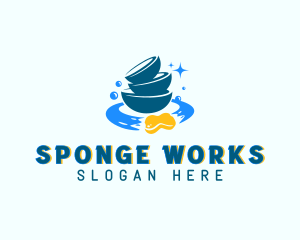 Sponge - Cleaning Bowl Dishwashing logo design