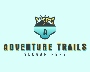 Outdoor Mountain Lake logo design