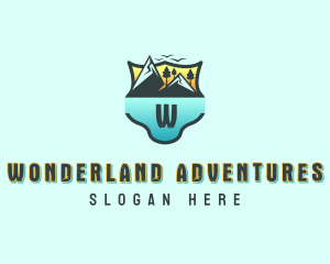 Outdoor Mountain Lake logo design