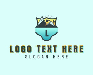 Lagoon - Outdoor Mountain Lake logo design