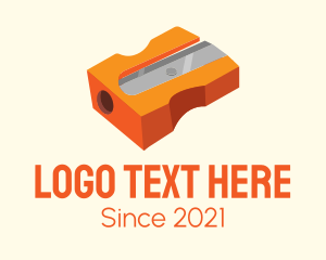 Three Dimension - Orange Pencil Sharpener logo design