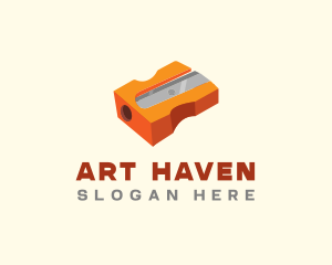 Orange Pencil Sharpener  logo design