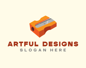 Orange Pencil Sharpener  logo design