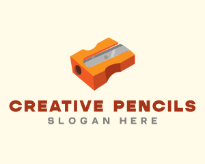 Orange Pencil Sharpener  logo design