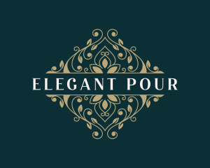 Elegant Flower Vine logo design