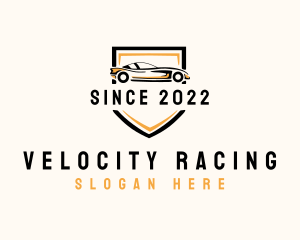 Sports Car Racing Shield logo design