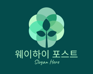 Green Plant Stained Glass logo design