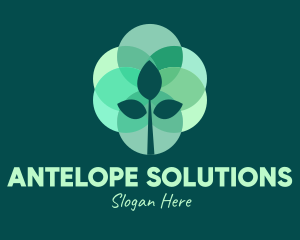 Green Plant Stained Glass logo design