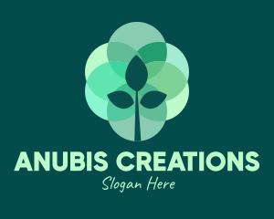 Green Plant Stained Glass logo design