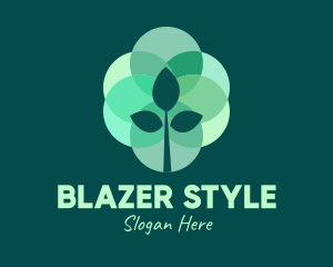 Green Plant Stained Glass logo design