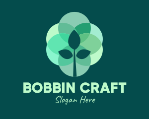 Green Plant Stained Glass logo design