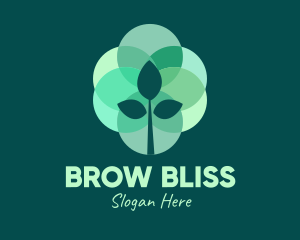 Green Plant Stained Glass logo design