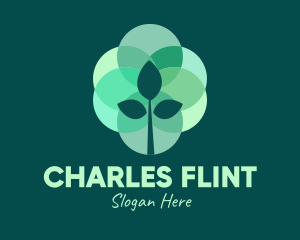 Green Plant Stained Glass logo design