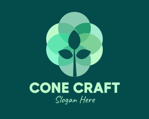 Green Plant Stained Glass logo design