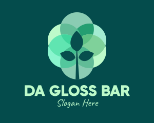 Green Plant Stained Glass logo design