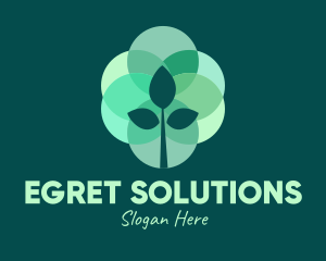 Green Plant Stained Glass logo design