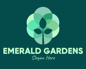 Green Plant Stained Glass logo design