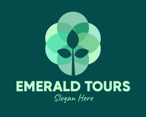 Green Plant Stained Glass logo design