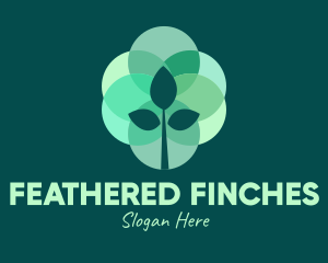 Green Plant Stained Glass logo design