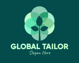 Green Plant Stained Glass logo design