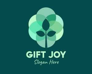 Green Plant Stained Glass logo design